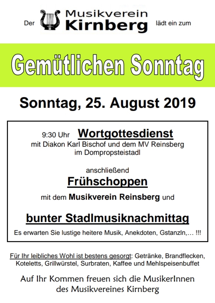 Read more about the article Gemütlicher Sonntag 2019